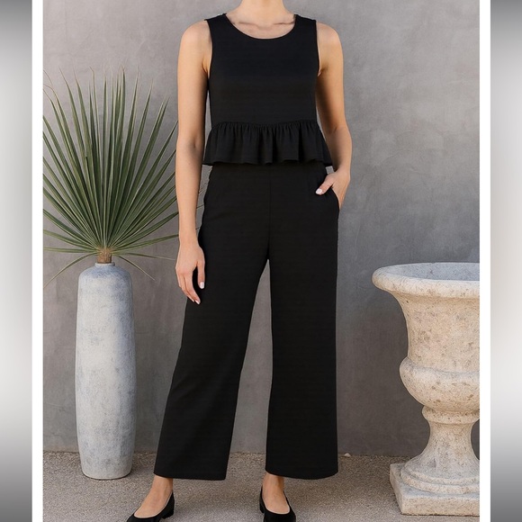 Pants - Chic Black Women's 2 piece set